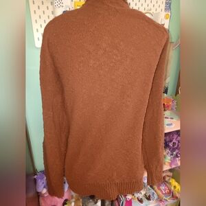 Cozy Rust Brown Knit Sweater L.L. Bean